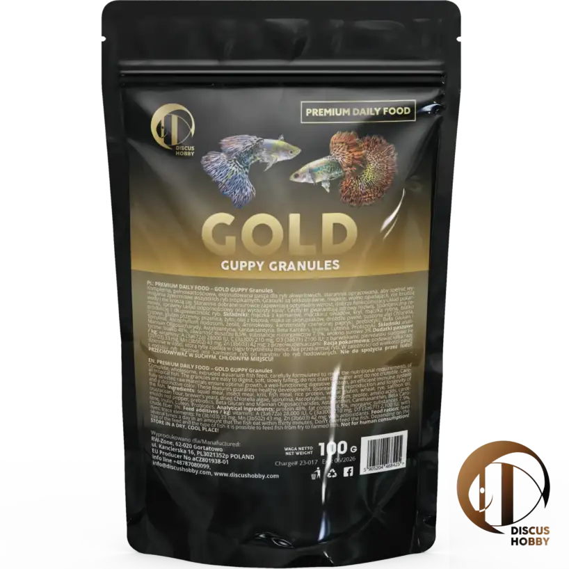 Discus Hobby Premium Daily Food Gold Guppy Granules