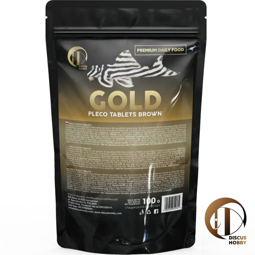 Discus Hobby Premium Daily Food Gold Pleco Tablets Brown