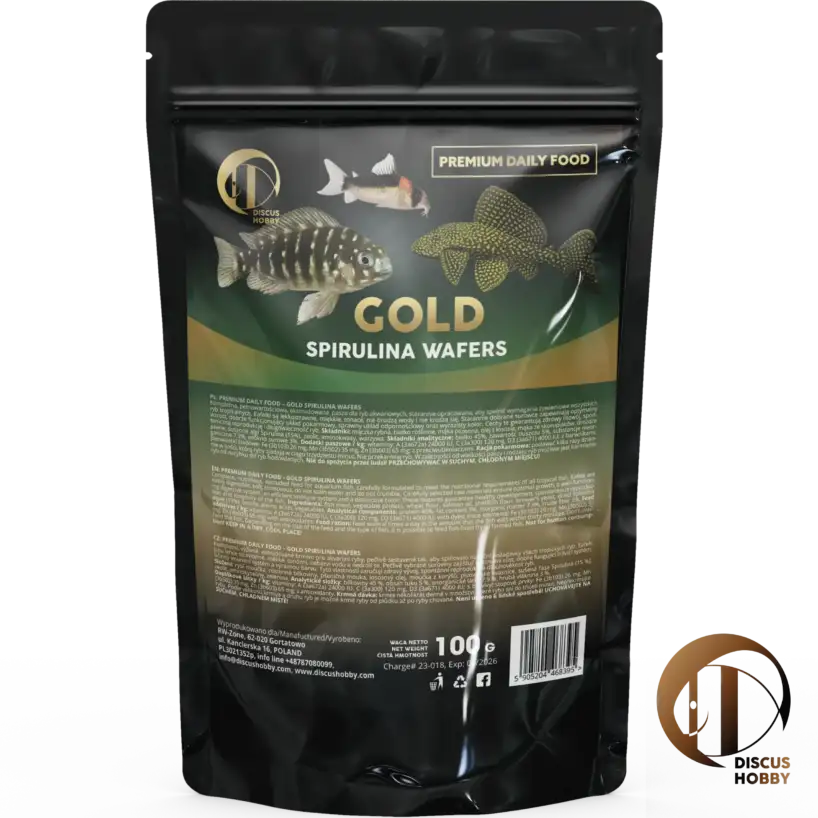 Discus Hobby Premium Daily Food Gold Spirulina Wafers