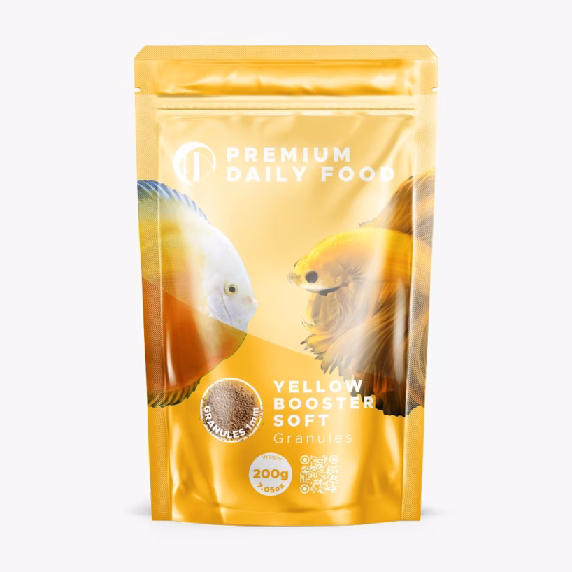 DISCUS HOBBY Premium Daily Food Yellow Booster Soft Granules, opakowanie 200 g