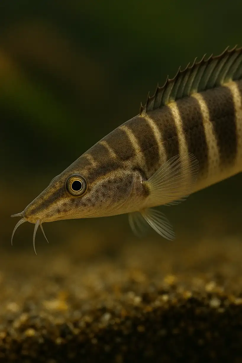 Half Banded Spiny Eel (Macrognathus circumcinctus)